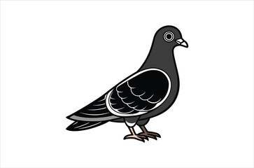 pigeon vector,  icon vector illustration, pigeon silhouette of a pigeon isolated on a white background, eps, png, svg,  vector,