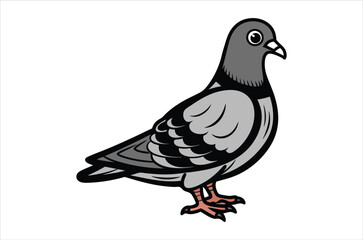 pigeon vector,  icon vector illustration, pigeon silhouette of a pigeon isolated on a white background, eps, png, svg,  vector,
