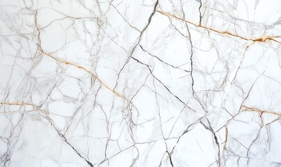 Fototapeta premium Elegant white marble texture with striking gray and gold veining, perfect for backgrounds or interior design.