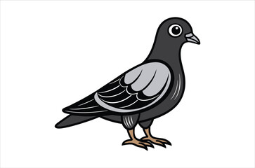 pigeon vector,  icon vector illustration, pigeon silhouette of a pigeon isolated on a white background, eps, png, svg,  vector,