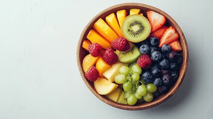 Beautifully Arranged Fruit Bowl Close-Up