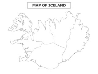 Obraz premium European Country Geography Political map. Political map of country with capital, province or state capital, major cities and town.