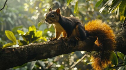 Obraz premium Squirrel on a Branch