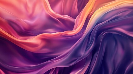 Obraz premium Abstract background with swirling, vibrant, colorful fabric in shades of pink, orange, and purple.