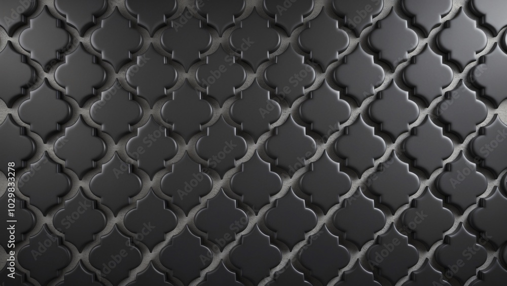 Aufkleber matte black tile pattern design for modern spaces