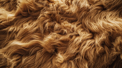 Naklejka premium Soft Fluffy Brown Faux Fur Texture Background