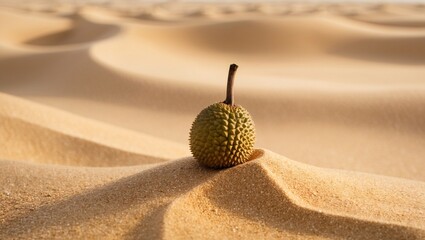 Durian Seed Buried in Desert Sand