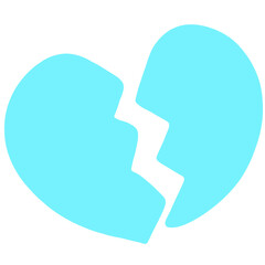 blue broken heart symbol