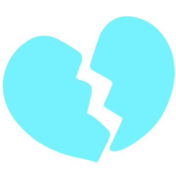 recommend clip art: blue broken heart symbol
