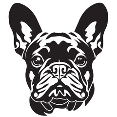 Bulldog Face Silhouette Design