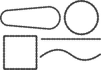 Obraz premium Chain icon vector isolated.connection concept.Set of chain vector frame