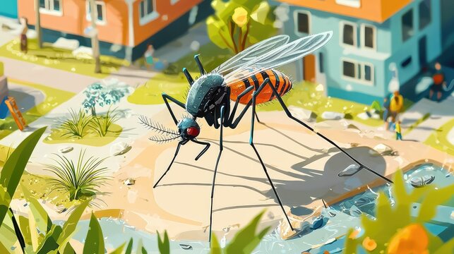 Vibrant Public Health Campaign Concept Illustration