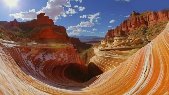 A The Wave: Natural Wonder at Arizona-Utah Border hd video clip
