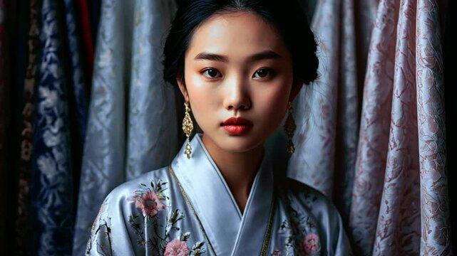 raditional Beauty in Elegant Attire