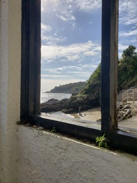 Fowey Cornwall ocean view from window
