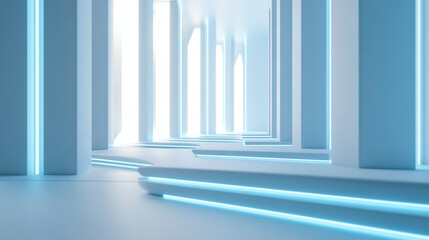 Obraz premium C4D sci-fi technology booth background