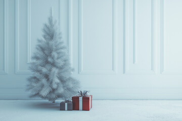 クリスマスツリーとプレゼントボックス