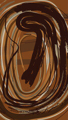 Abstract coffee liquid in chaos