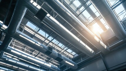 Industrial Air Conditioning Ducts in Modern Facility