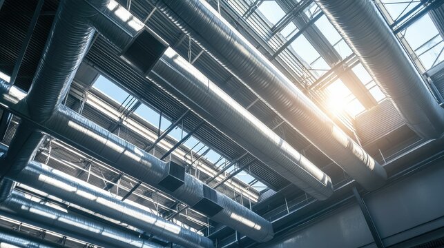 Industrial Air Conditioning Ducts in Modern Facility