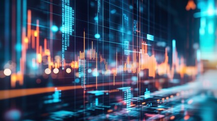 Fototapeta premium Data Visualization: Dynamic Data Analysis