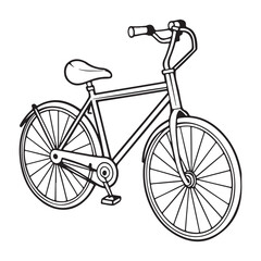 Bicycle vector silhouette image of a table on a white background