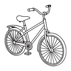 Bicycle vector silhouette image of a table on a white background