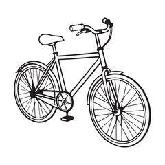 Bicycle vector silhouette image of a table on a white background