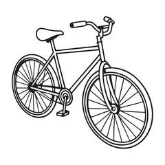 Bicycle vector silhouette image of a table on a white background
