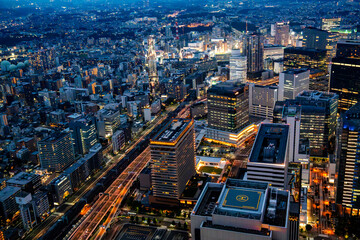 Obraz premium Yokohama view from Landmark tower in Kanagawa, Yokohama, Japan