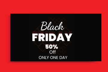 black friday banner design and template 