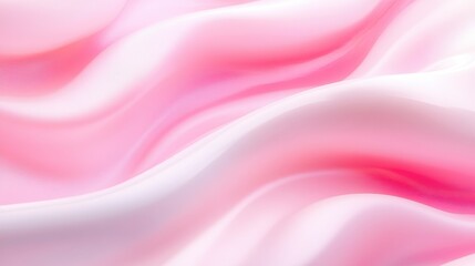 Obraz premium A pink and white fabric with a wave pattern. The fabric is soft and smooth, giving off a luxurious and elegant feel. The pink and white colors create a sense of calmness and serenity