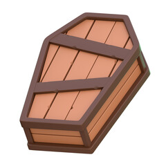 3d icon Coffin, 3d illustration, 3d element, 3d rendering.