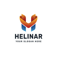 Phoenix logo gradient colorful vector icon illustration