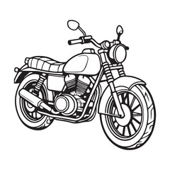Fototapeta premium motorcycle vector silhouette image of a table on a white background