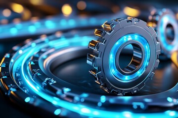 Futuristic transport system with curving magnetic rails