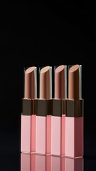 Beige nude lip gloss tint with color shading pallete smudge gel,Liquid lipsticks with smudge stroke paint,makeup cosmetic lips, product mockup for beauty fashion business,sale,swatch color.