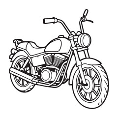 Fototapeta premium motorcycle vector silhouette image of a table on a white background