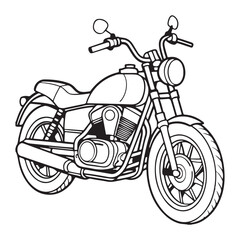 Obraz premium motorcycle vector silhouette image of a table on a white background