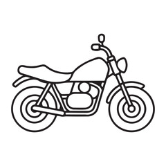 motorcycle vector silhouette image of a table on a white background

