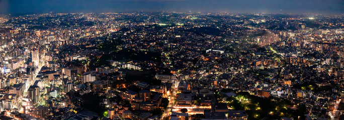 Yokohama view from Landmark tower in Kanagawa, Yokohama, Japan