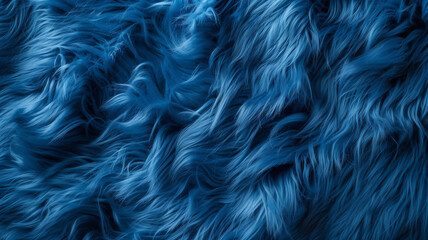 Obraz premium Soft Fluffy Blue Faux Fur Texture Background