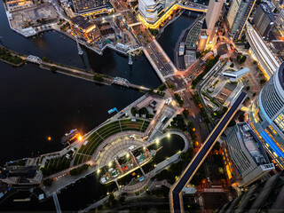 Obraz premium Yokohama view from Landmark tower in Kanagawa, Yokohama, Japan