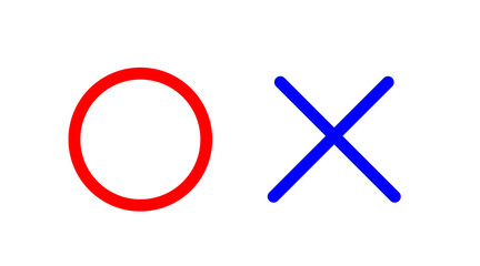 丸バツ　アイコン　イラスト