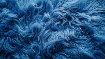 Obraz premium Soft Fluffy Blue Faux Fur Texture Background