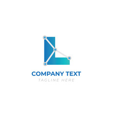 L letter TechNet Global Solutions network business blue Unique and Memorable Logo for business
