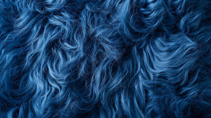 Soft Fluffy Blue Faux Fur Texture Background