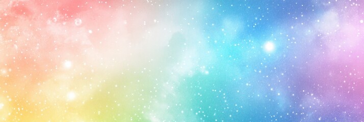 Fototapeta premium Lovely fantasy sky with rainbow glitter background for dreams.