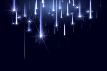 Abstract elegant gold glowing line with lighting effect sparkle on black background. Template premium award design.