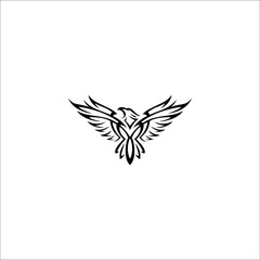 Tribal eagle with white background